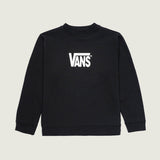 Poleron Nino Stretch Logo Crew Negro Vans