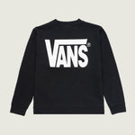 Poleron Nino Stretch Logo Crew Negro Vans