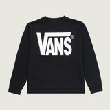 Poleron Nino Stretch Logo Crew Negro Vans