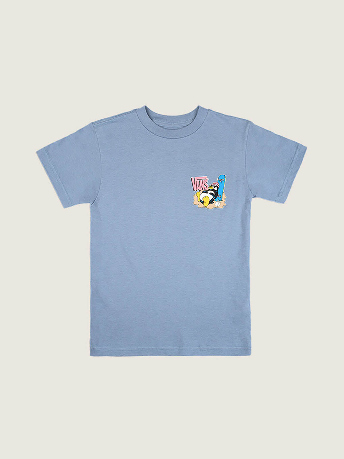 Polera M/C Nino Yolo Penguin Gris Vans