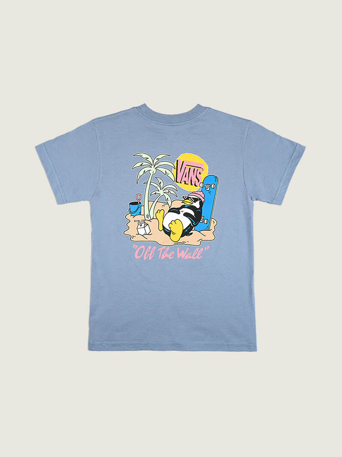 Polera M/C Nino Yolo Penguin Gris Vans