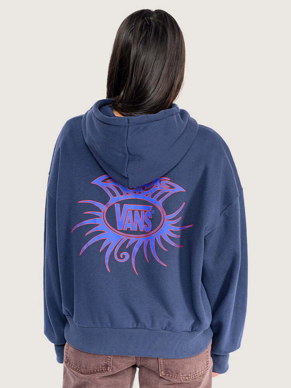 Poleron Mujer Torched Logo Po Hood Negro Vans