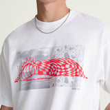 Polera M/C Hombre Wave Check Tee Blanco Vans