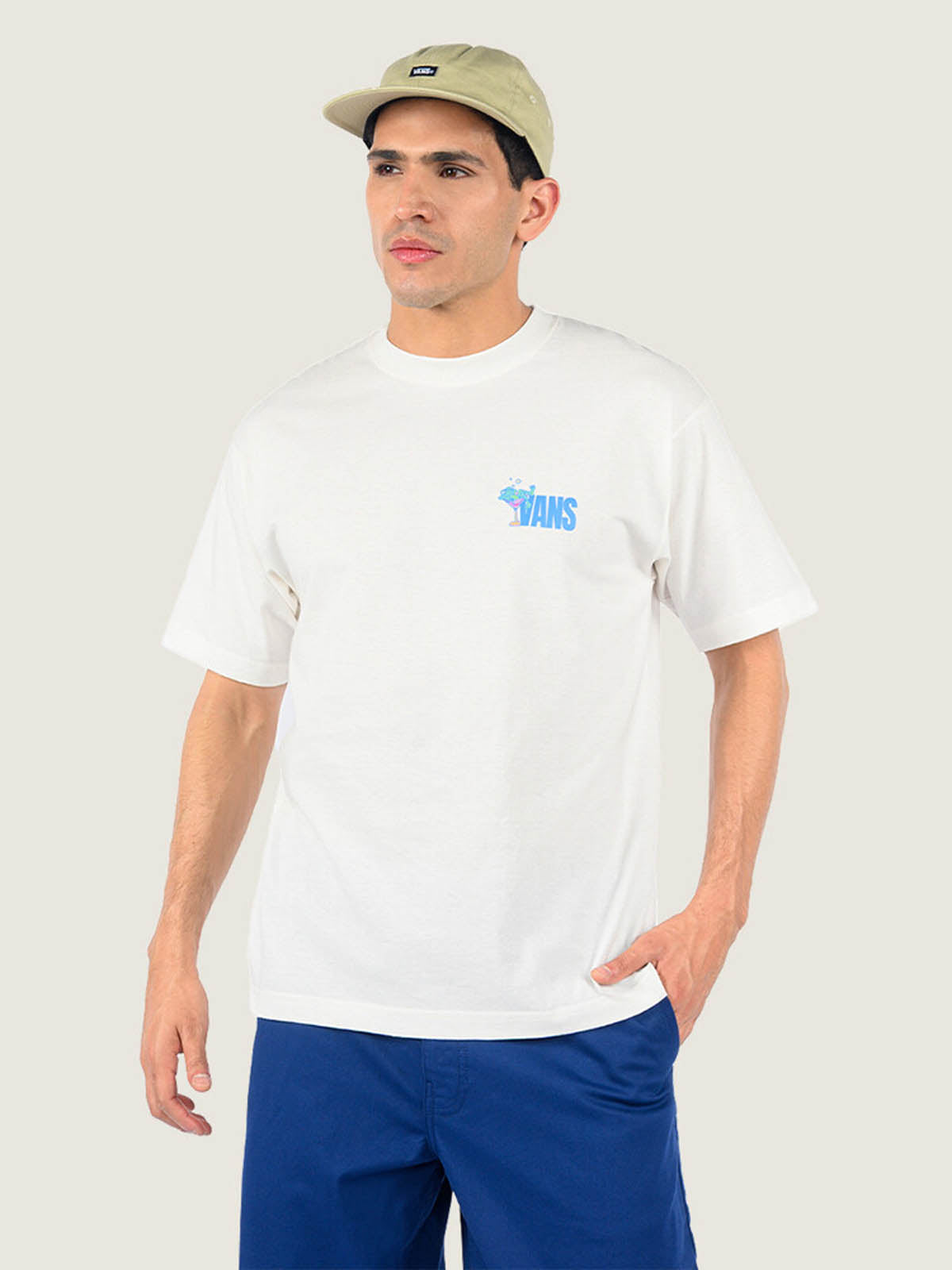 Polera M/C Hombre Bar Hopper Tee Blanco Vans