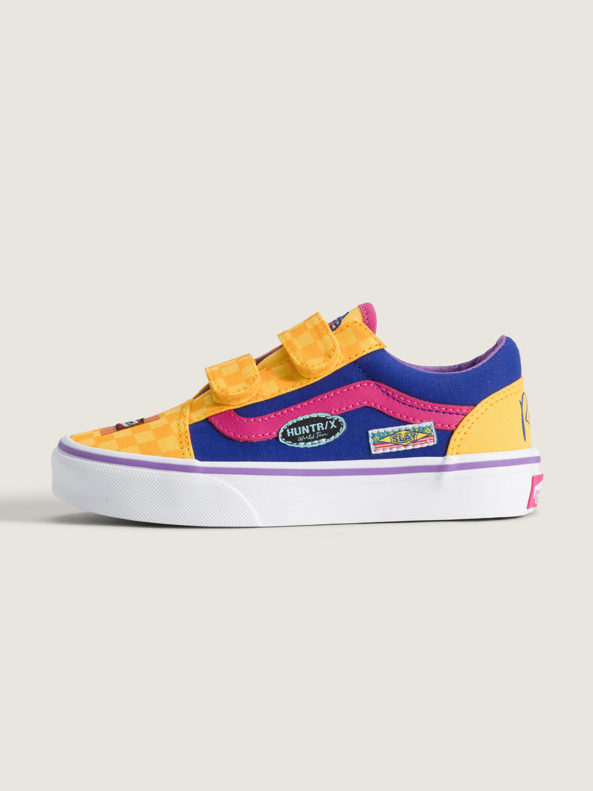 Zapatilla Niño (5 A 12 Años) Old Skool Velcro Amarillo