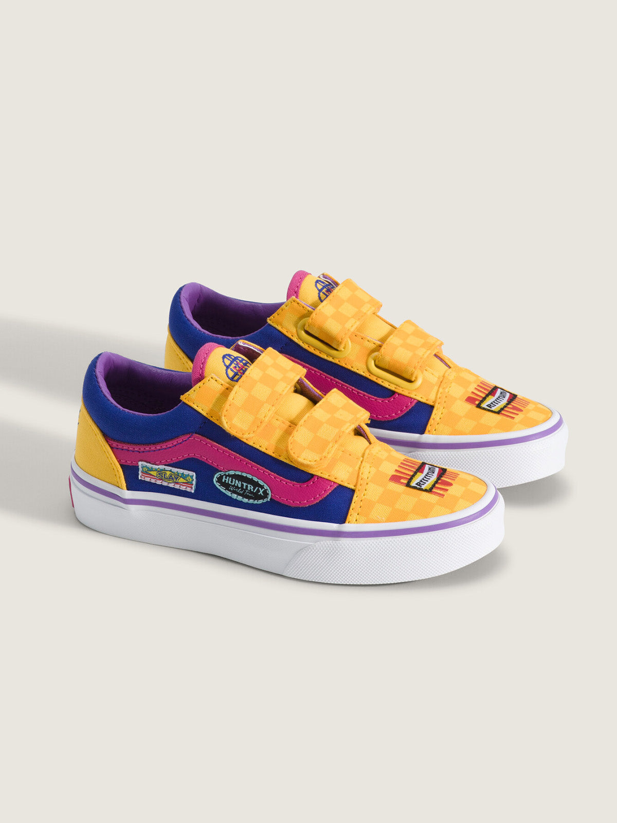 Zapatilla Niño (5 A 12 Años) Old Skool Velcro Amarillo