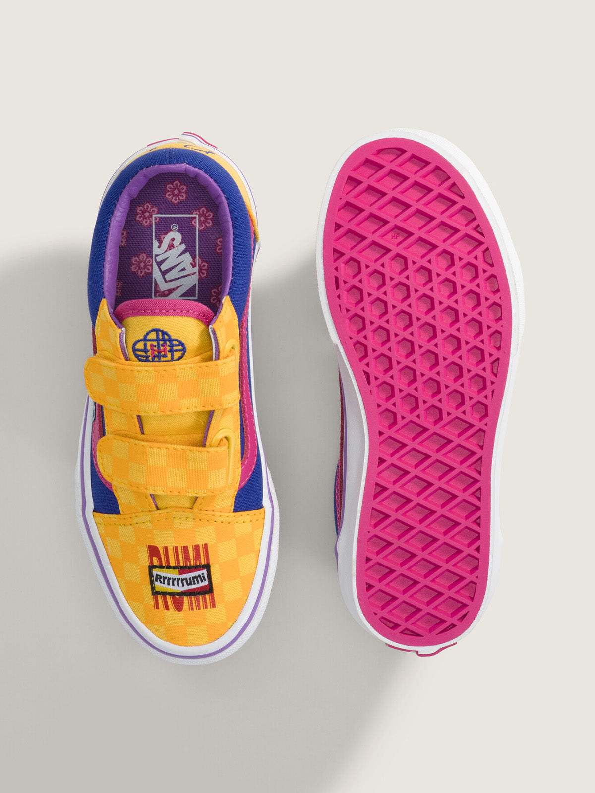 Zapatilla Niño (5 A 12 Años) Old Skool Velcro Amarillo