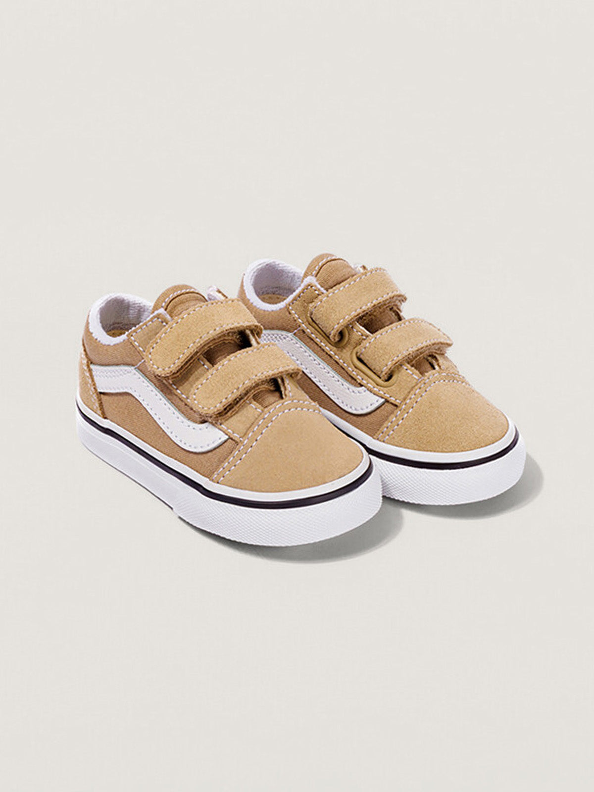 Zapatilla Niño (4 A 8 Años) Old Skool Velcro Café