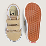Zapatilla Niño (4 A 8 Años) Old Skool Velcro Café