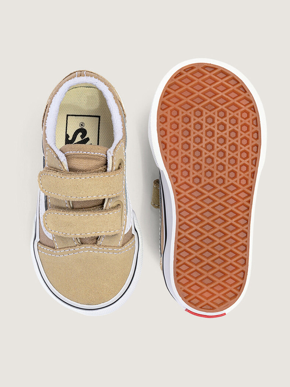 Zapatilla Niño (4 A 8 Años) Old Skool Velcro Café