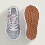 Zapatilla Niña (4 A 8 Años) Old Skool Velcro Celeste