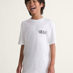 Polera M/C Nino Racing Flames Blanco Vans
