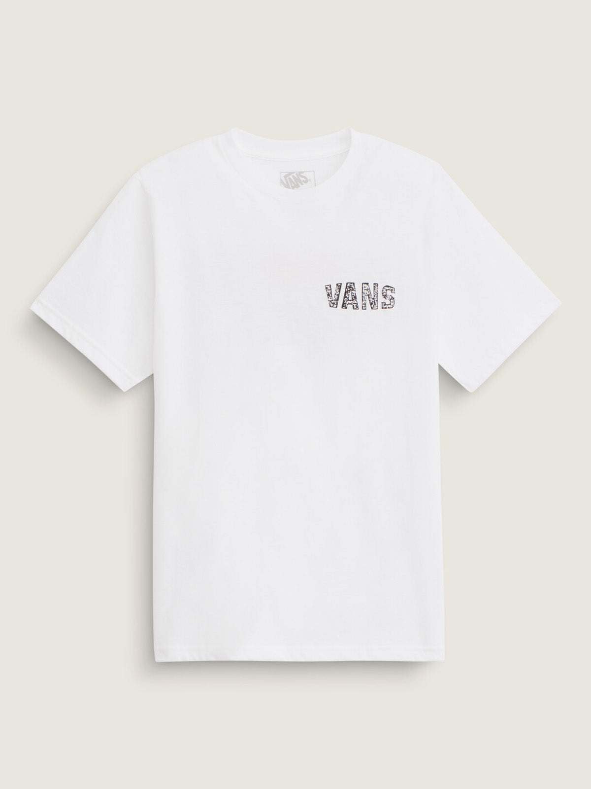 Polera M/C Nino Racing Flames Blanco Vans
