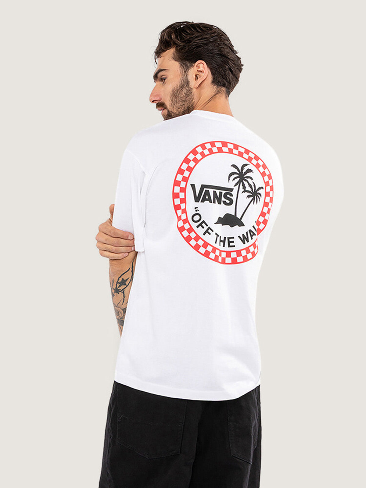Polera M/C Hombre Knu Palms  Blanco