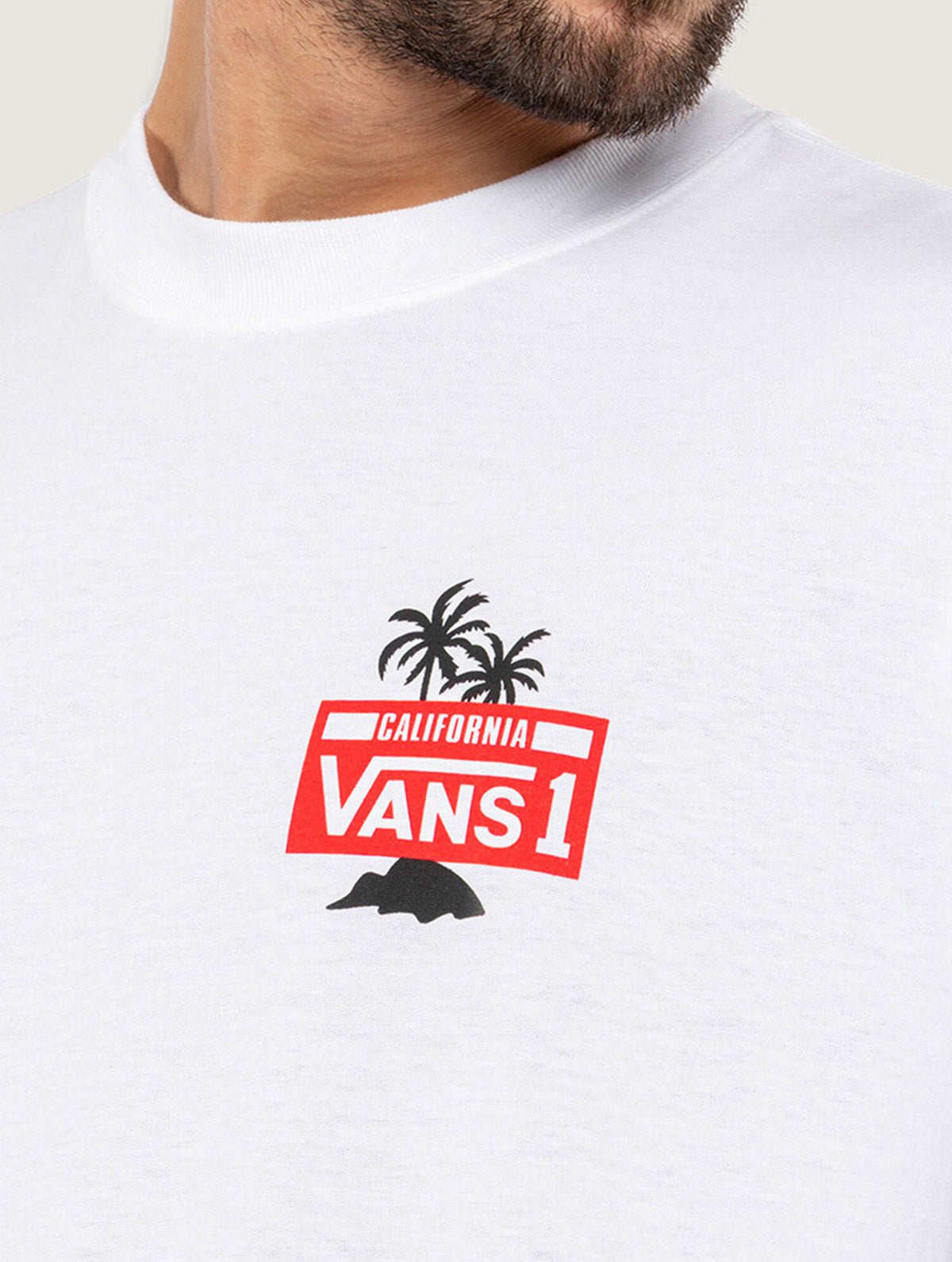 Polera M/C Hombre Knu Palms  Blanco