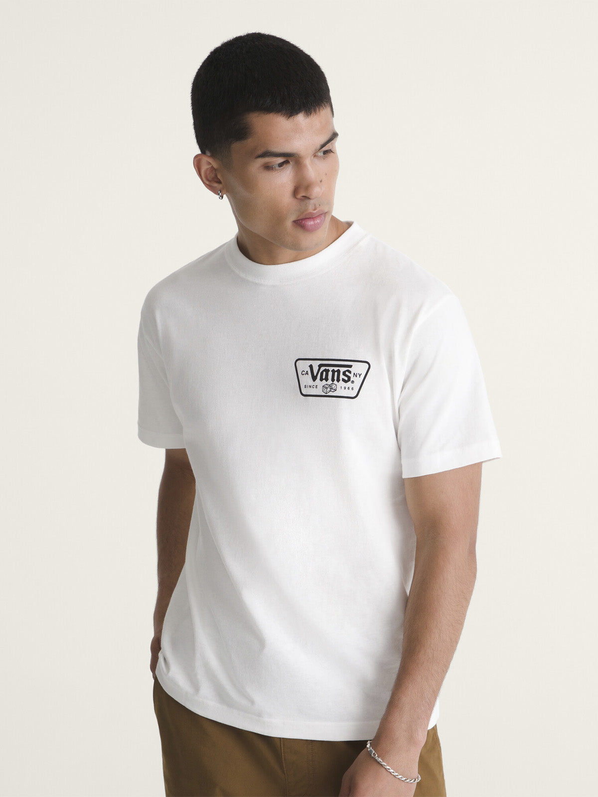 Polera M/C Hombre Knu Patch  Blanco