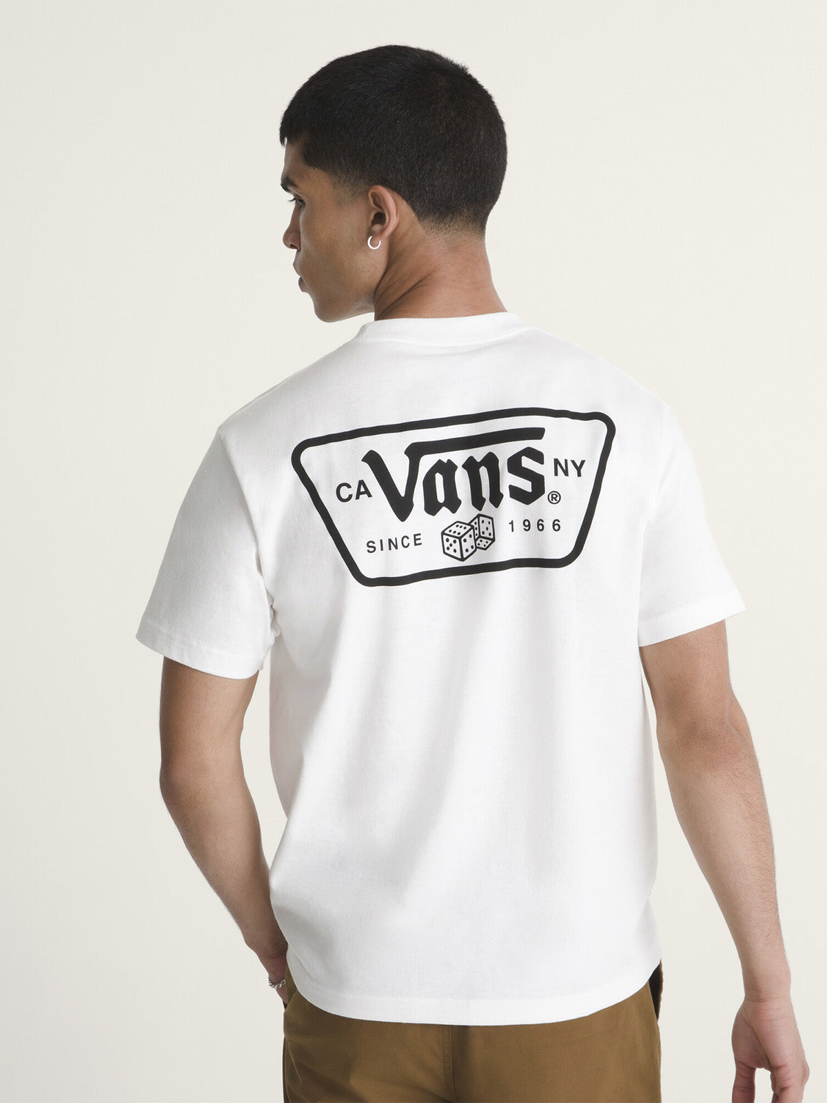 Polera M/C Hombre Knu Patch  Blanco