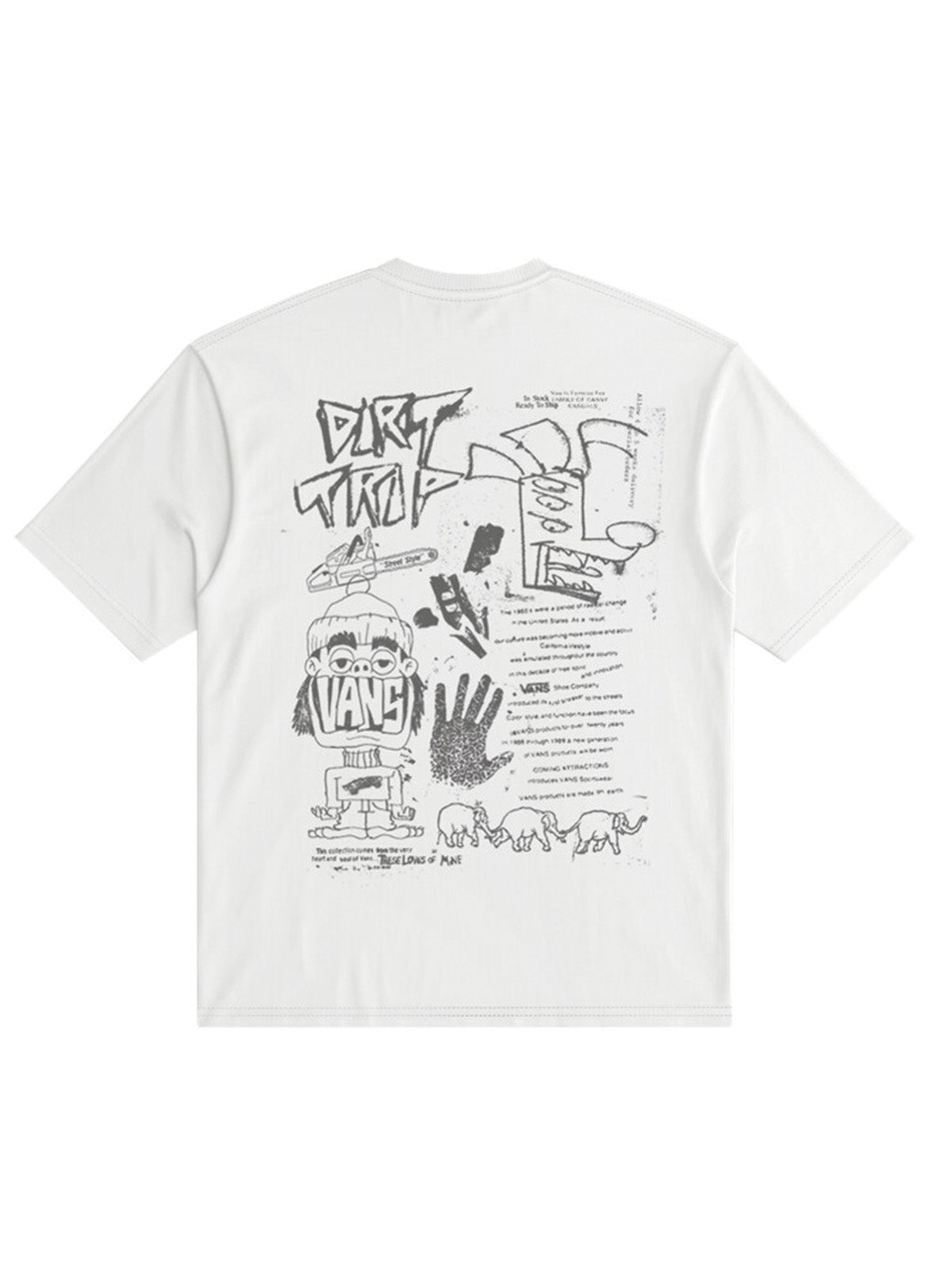 Polera M/C Hombre Dirt Trip  Blanco