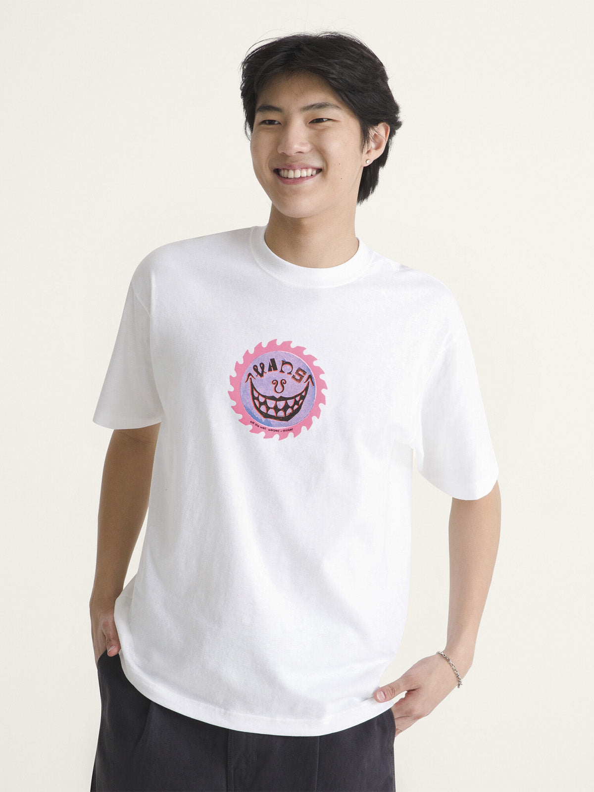 Polera M/C Hombre Sharp Smile  Blanco