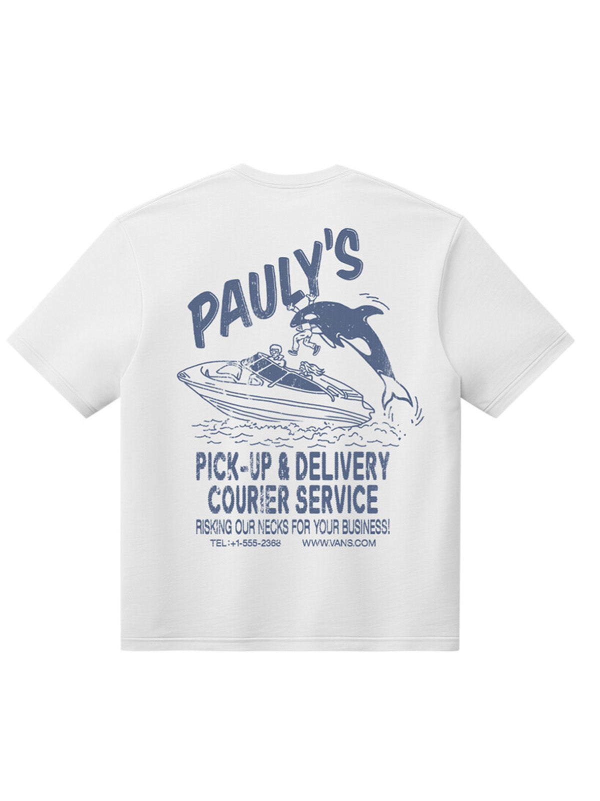 Polera M/C Hombre Pauly'S Delivery  Blanco