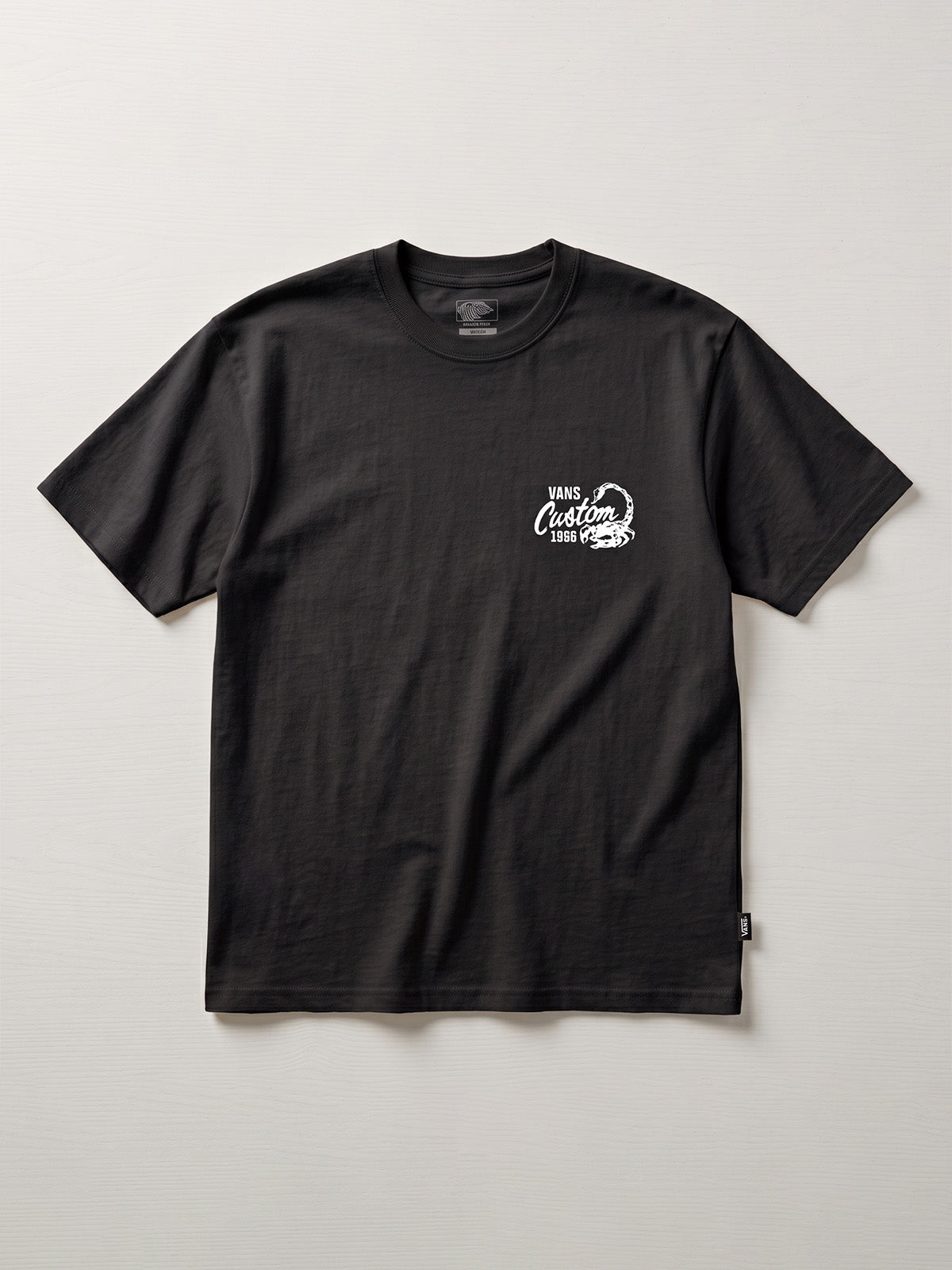 Polera M/C Hombre Custom Negro Vans