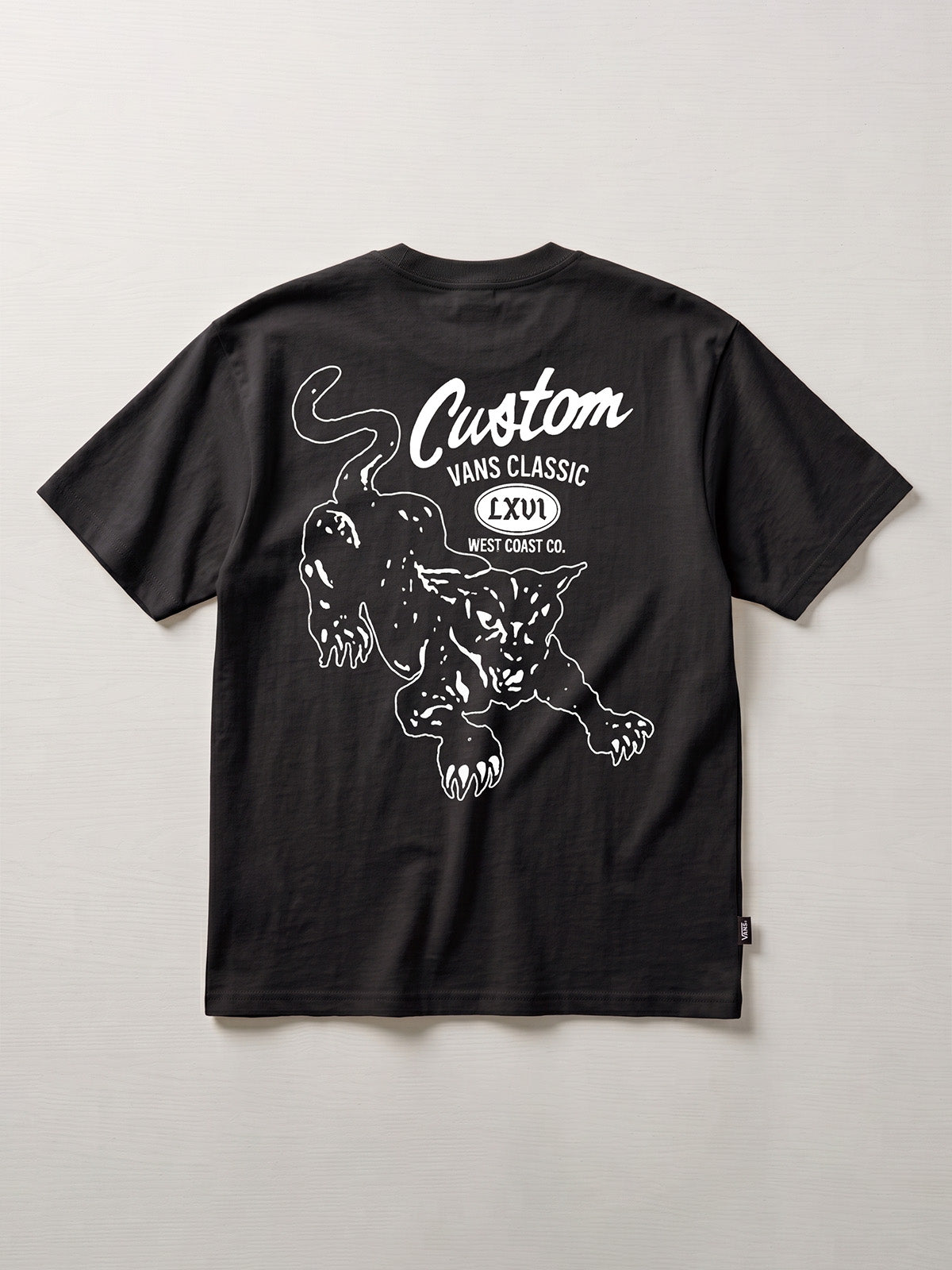 Polera M/C Hombre Custom Negro Vans