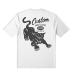 Polera M/C Hombre Custom Cat  Blanco