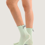 Calcetín Adulto Bow Back Crew Blanco