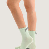 Calcetín Adulto Bow Back Crew Blanco