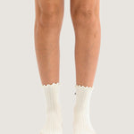 Calcetín Adulto Bow Back Crew Blanco