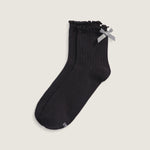 Calcetín Adulto Bow Back Crew Negro