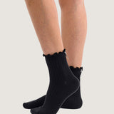Calcetín Adulto Bow Back Crew Negro