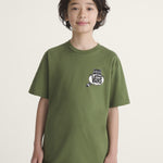 Polera M/C Niño Dumpster Raccoon Verde