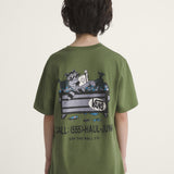 Polera M/C Niño Dumpster Raccoon Verde