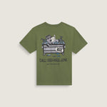 Polera M/C Niño Dumpster Raccoon Verde