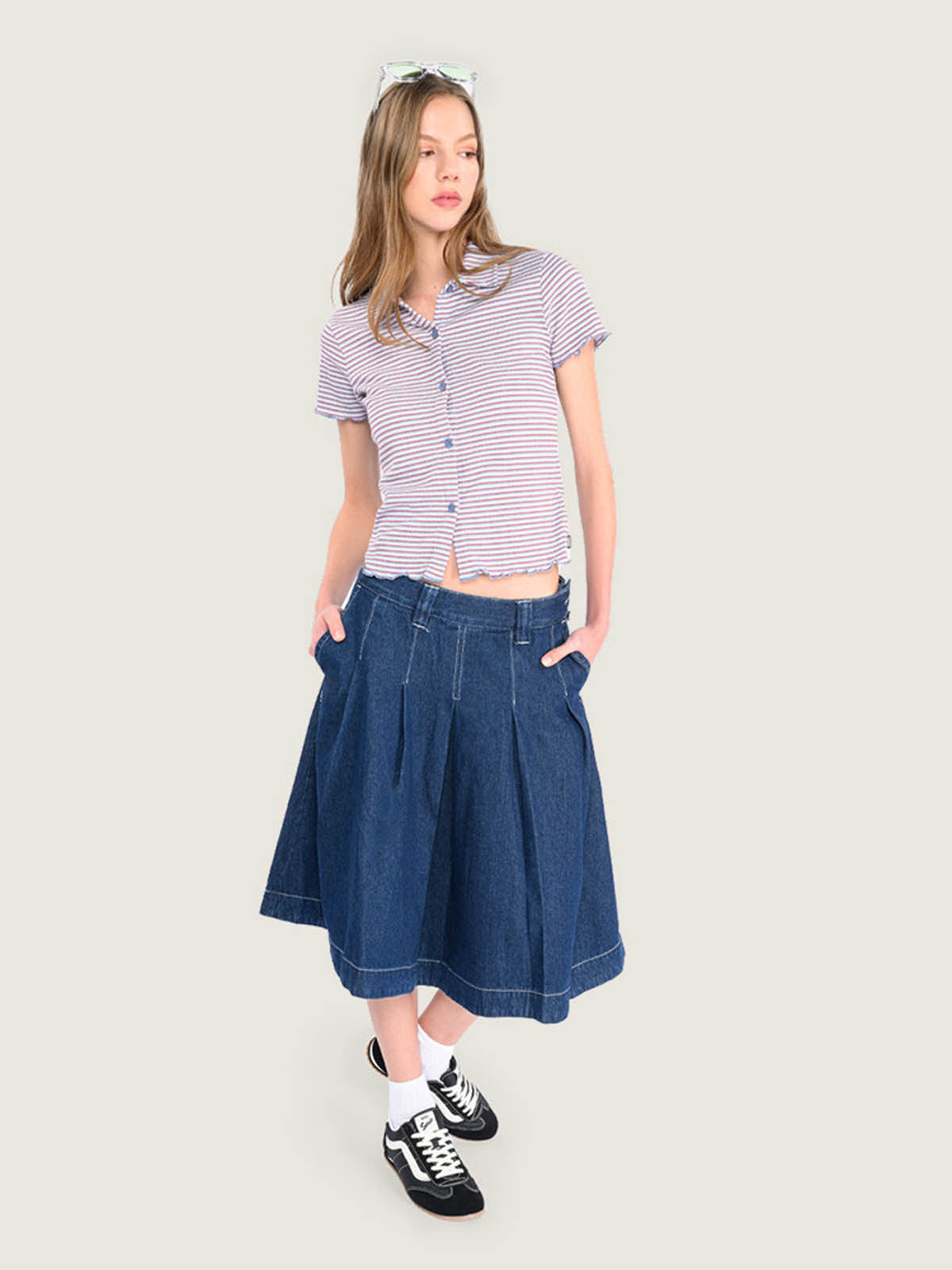 Falda Mujer Authentic Chino Deni Azul Vans