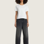 Pantalón Mujer Check 5 Mid Rise Gris