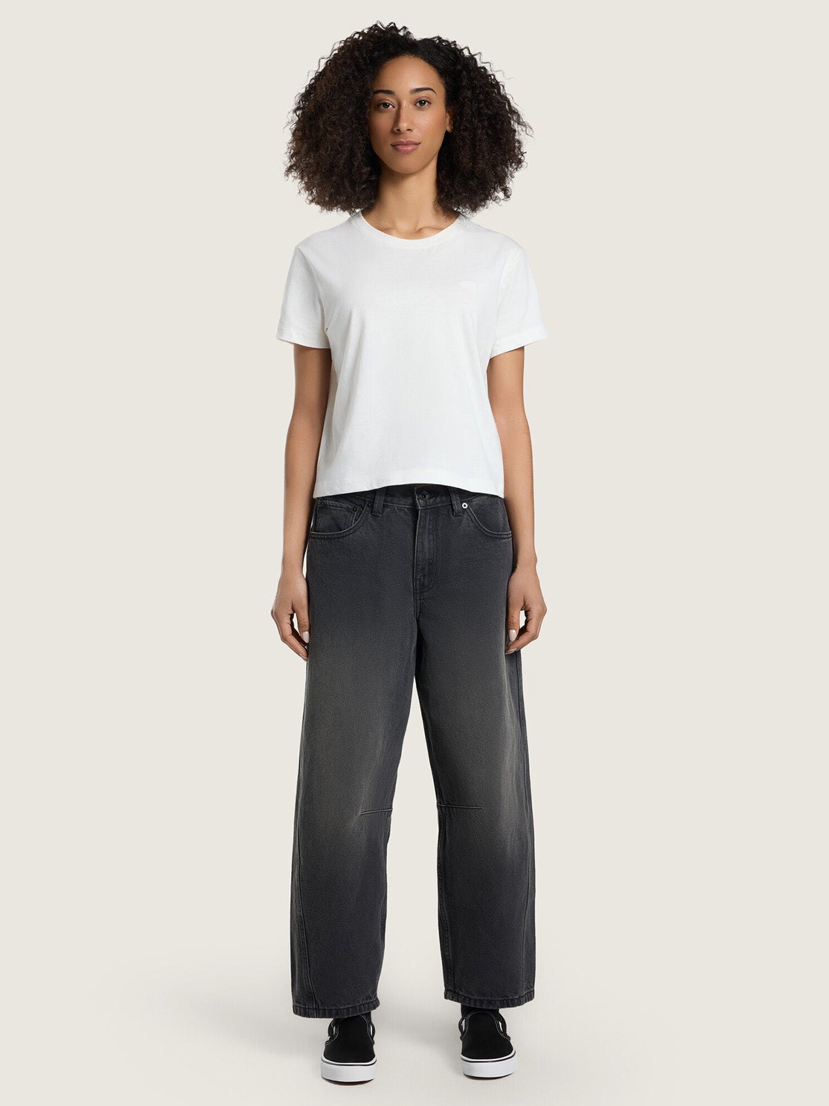Pantalón Mujer Check 5 Mid Rise Gris