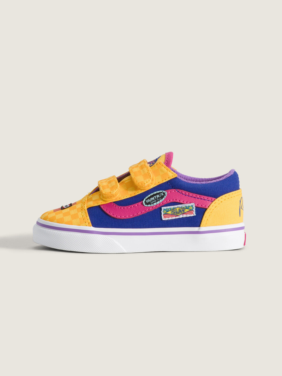 Zapatilla Niño (5 A 12 Años) Old Skool Velcro Amarillo