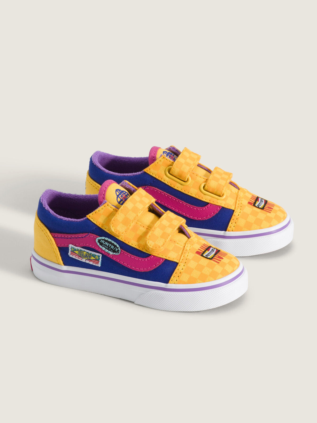 Zapatilla Niño (5 A 12 Años) Old Skool Velcro Amarillo
