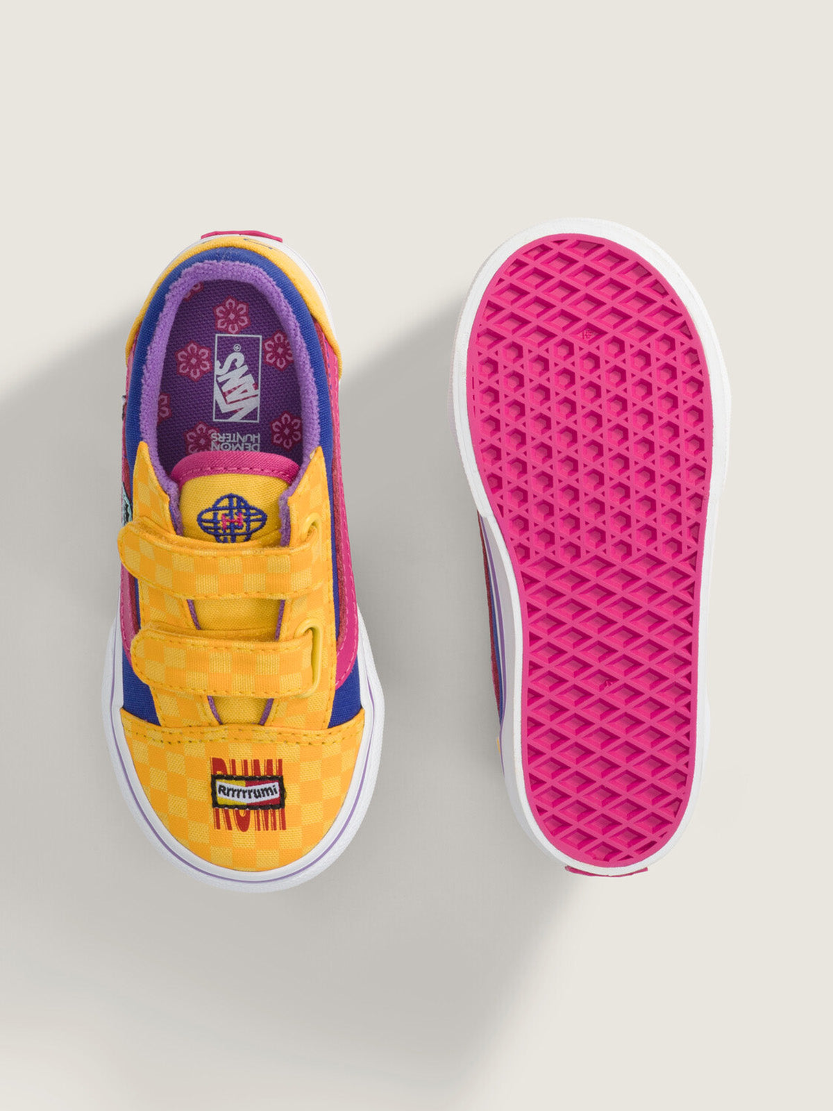 Zapatilla Niño (5 A 12 Años) Old Skool Velcro Amarillo