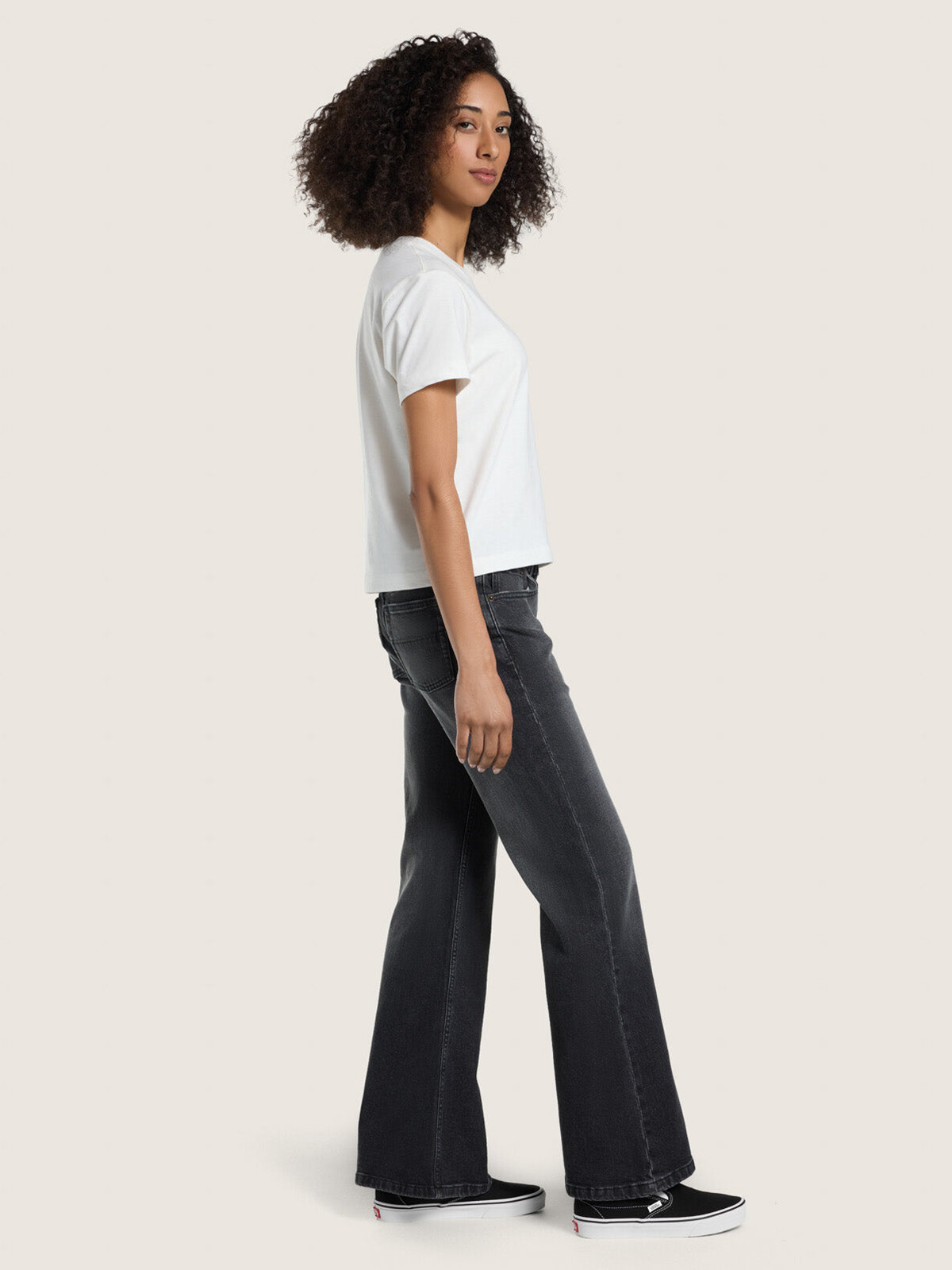 Pantalón Mujer Check 5 Negro Vans