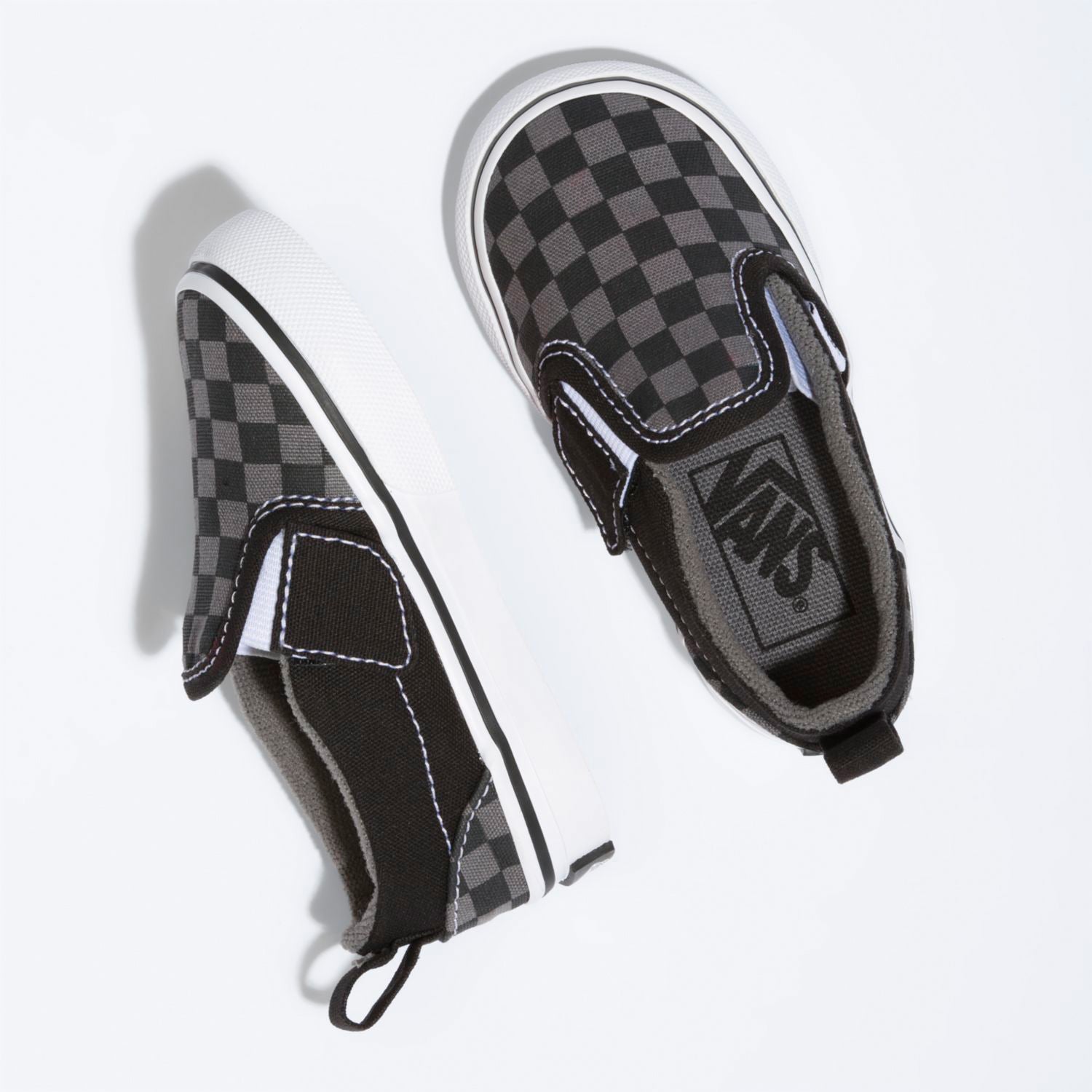 Zapatillas Td Slip-On V Toddler (1-4 añOs) (Checkerboard) Black/Pewter
