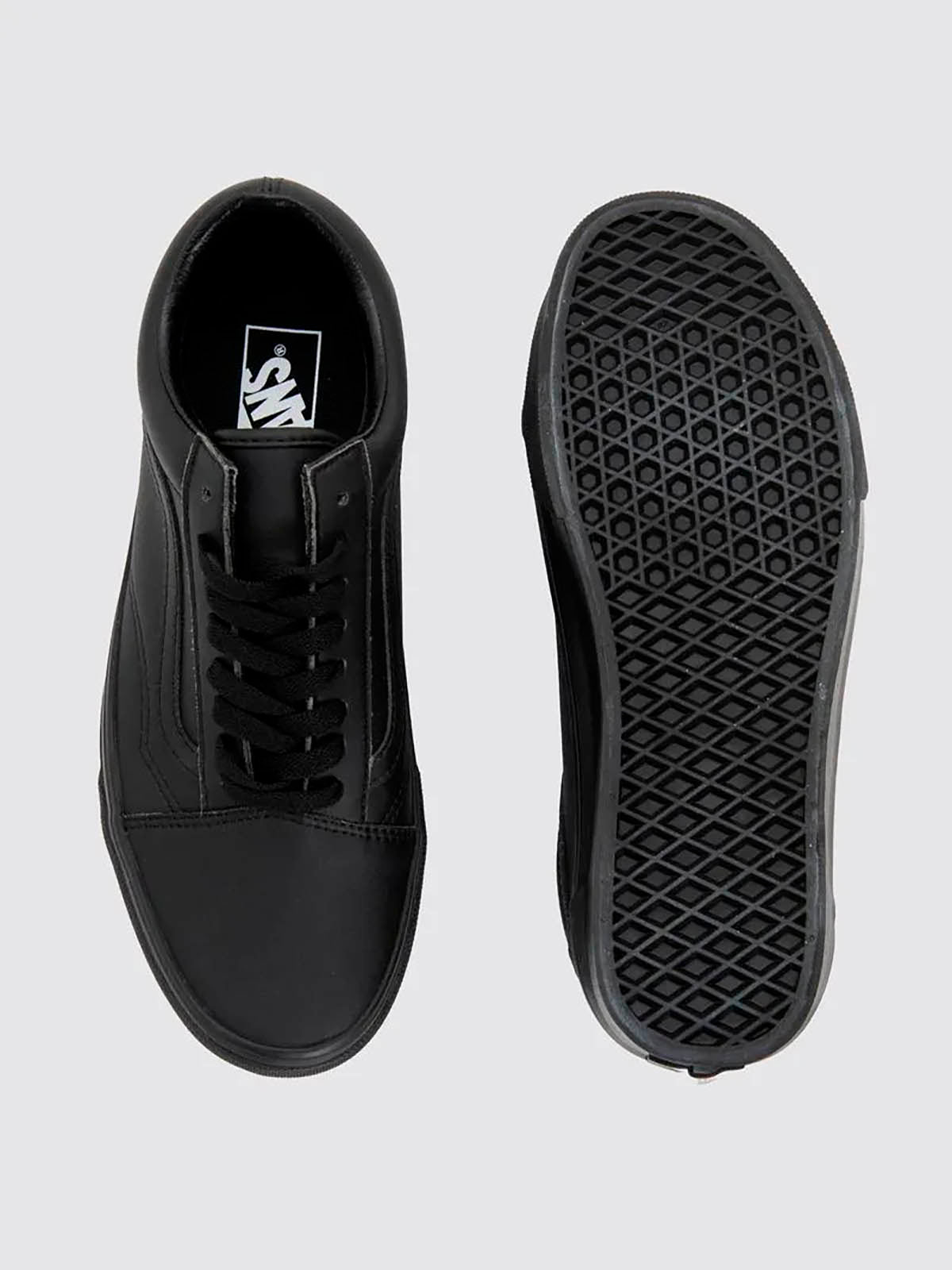 Zapatilla Adulto Old Skool Cuero Negro Vans