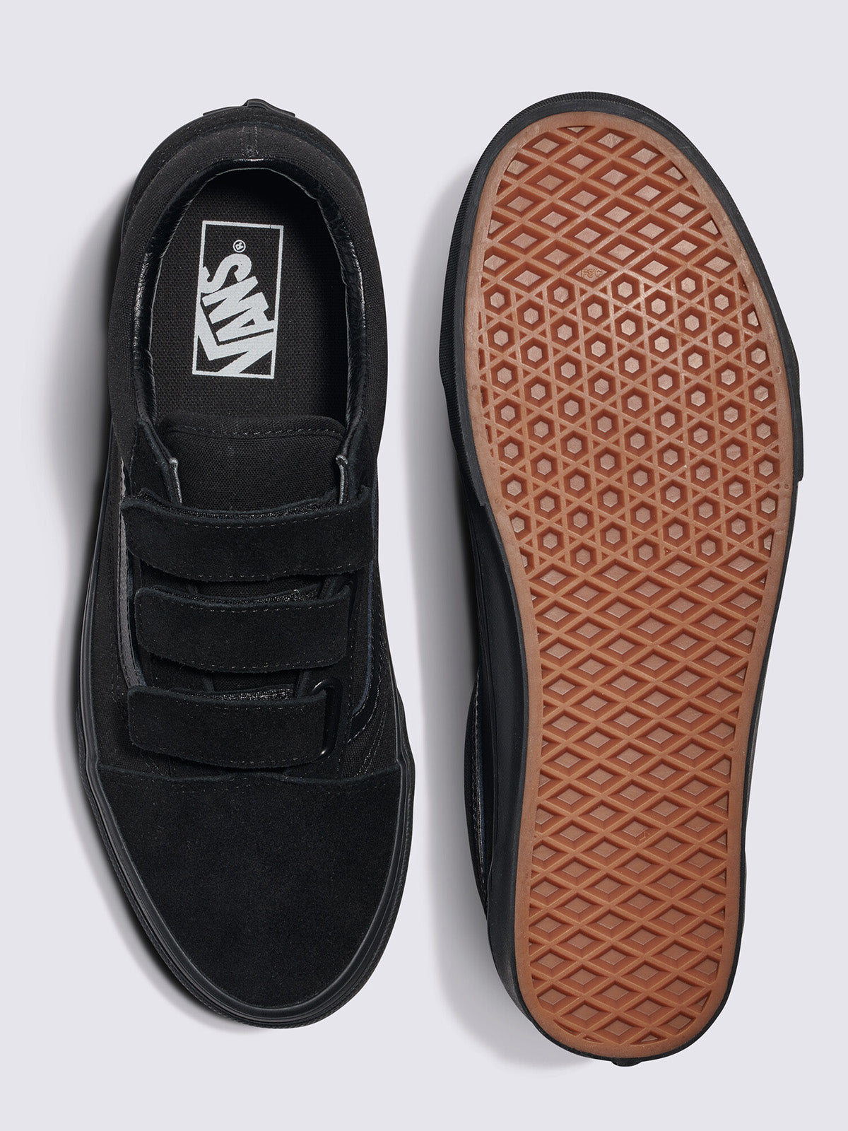 Zapatilla Adulto Old Skool Velcro Negro Vans