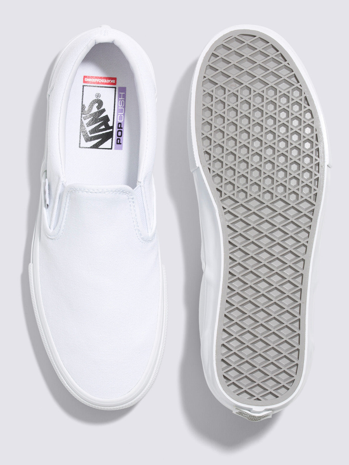 Zapatilla Adulto Skate Slip On Blanco Vans