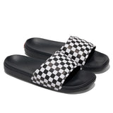 Zapatillas MnLa COsta SliDe-On (Checkerboard) True White/Black