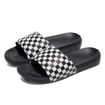 Zapatillas MnLa COsta SliDe-On (Checkerboard) True White/Black