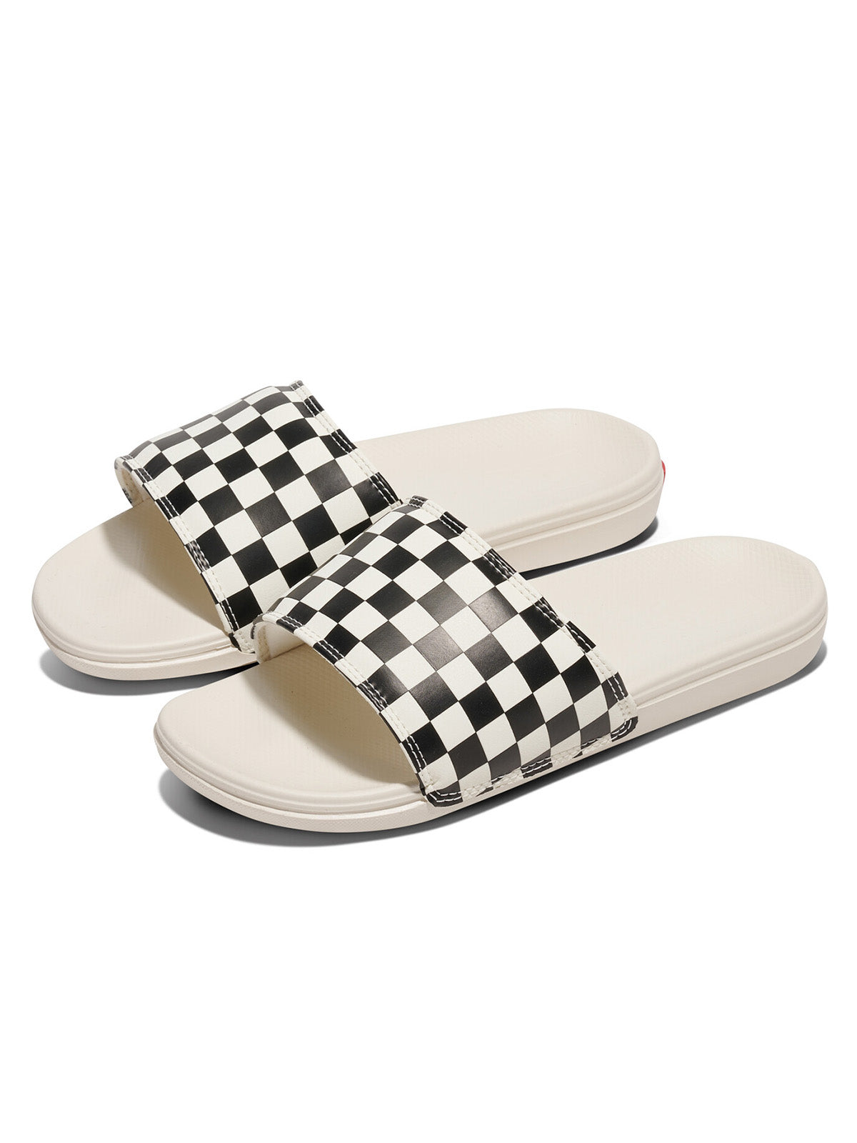 Sandalias Mujer La Costa Slide On Blanco Checkerboard Vans