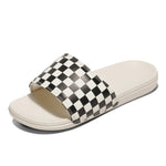 Sandalias Mujer La Costa Slide On Blanco Checkerboard Vans